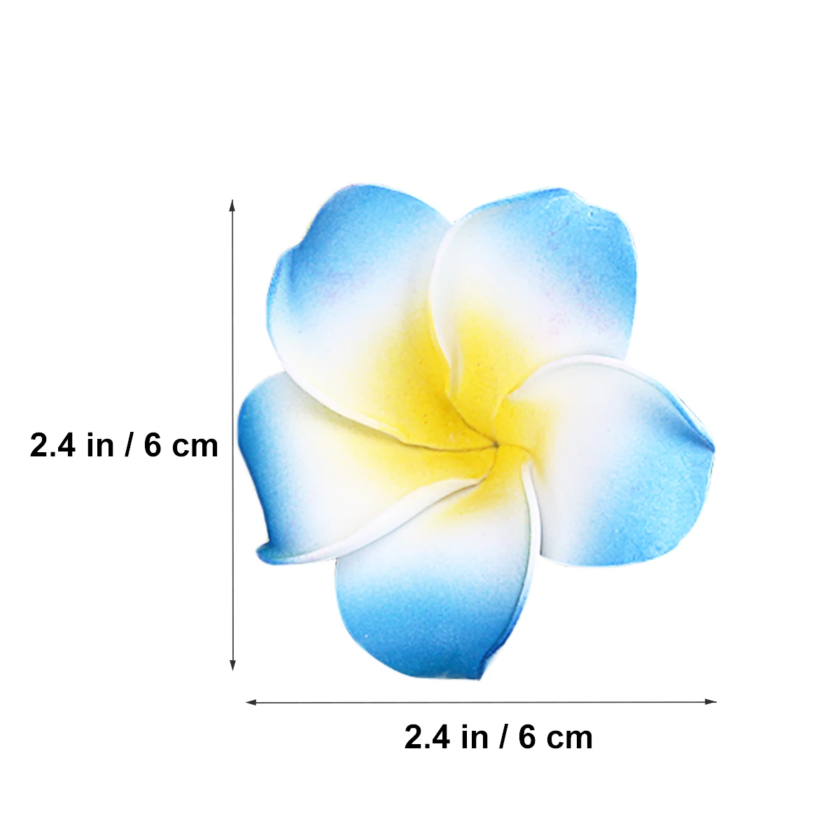 100 Pcs Real Touch Plumeria Wedding Decoration Foam Flower Bubble Artificial Flower Foam Plumeria Hawaiian Frangipani Flower 6cm