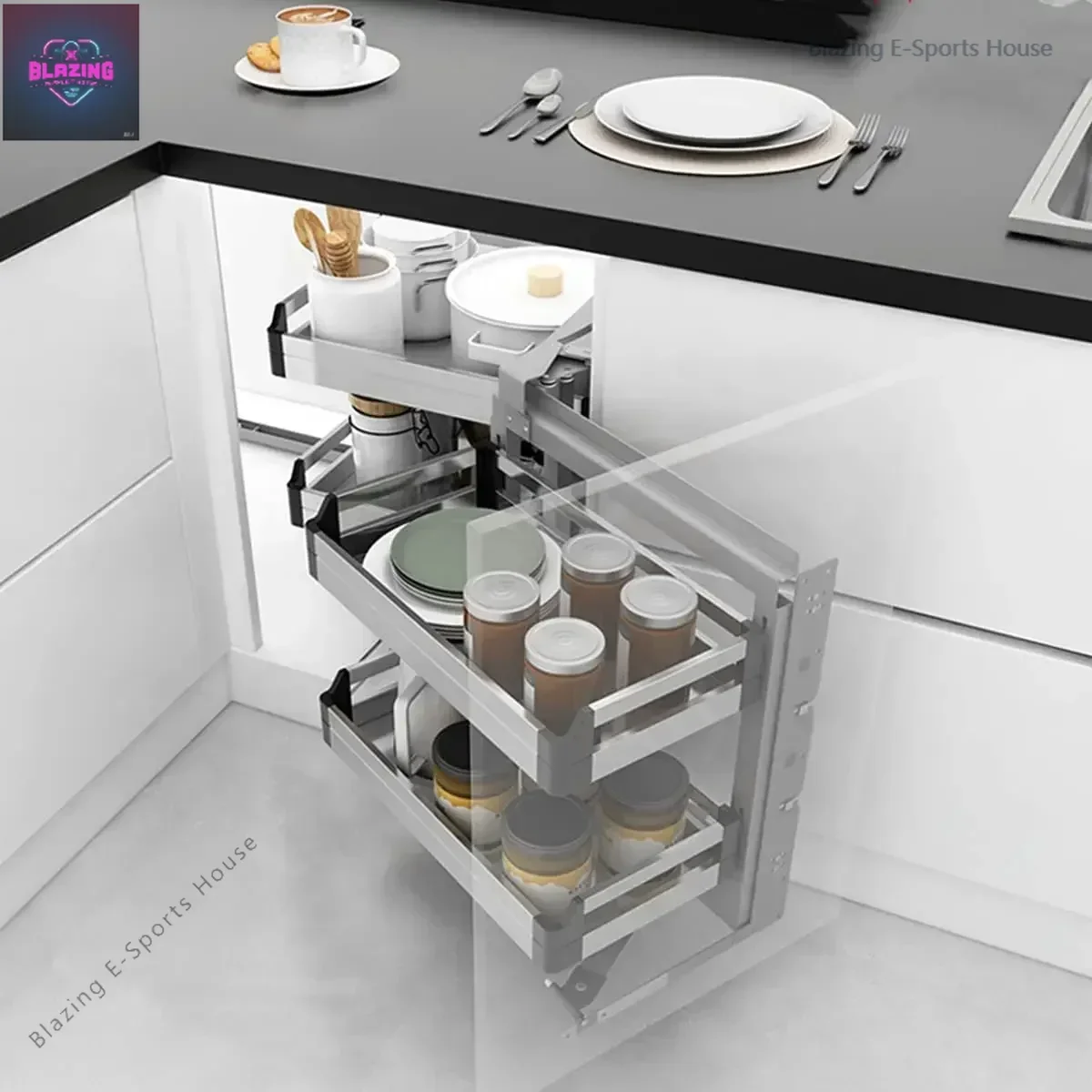 

Storage Cabinet of High Quality Materials for Kitchen Accessories Drawer Soft Close Magic Corner Pull-outs Use,Linkage Design