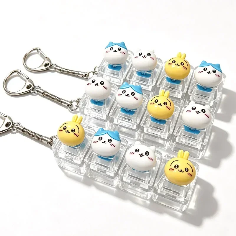 IN STOCK 4 Key Chiikawa LED Keyboard Keychain Fidget Toys 26-Key Fidget Keychain Stress Relief Keyboard Keychain Fidget Toy Gift view 2