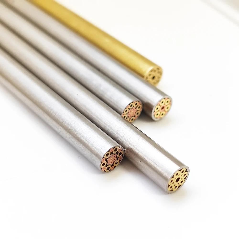 90mm Length Mosaic Rivet Handle Patch 6mm Rivet Brass Stainless Steel Handle Patch for Locking and Fastening Plum Blossom Nail