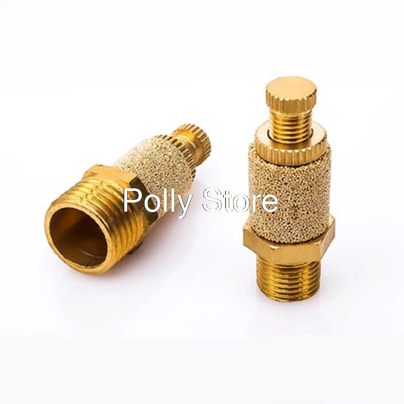 1Pc Pneumatic Muffler Filter Flow Speed Controller Sintered Bronze 1/8