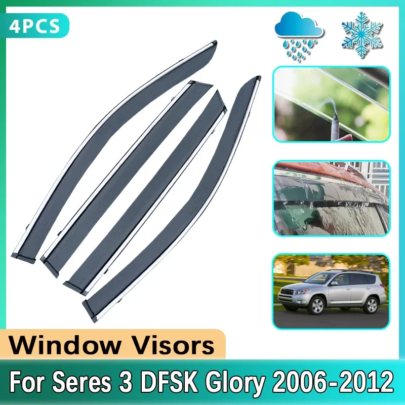 Car Side Window Visor for Toyota Rav4 RAV 4 XA30 2006 2007 2008 2009 2010 2011 2012 Rain Sun Guard Cover Deflectors Accessories