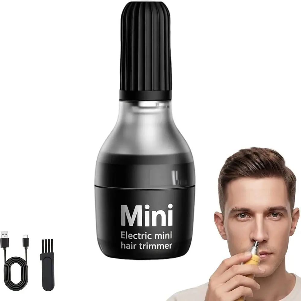 Stainless Steel Nose Hair Trimmer Portable Rechargeable Electric Nose Clipper Washable Design Rechargeable Trimmer Travel Use
