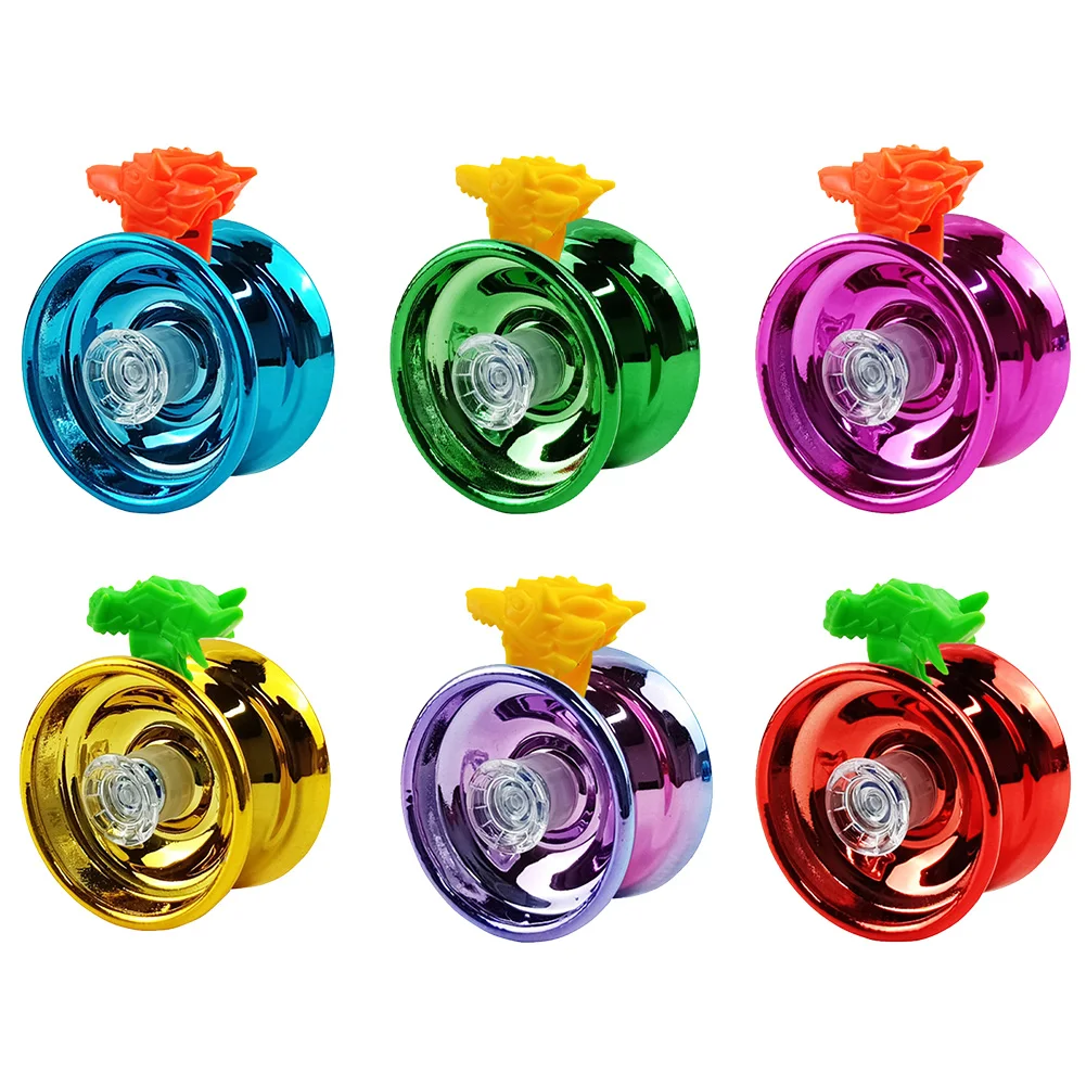 Metal Yoyo For Kids Colorful Professional Colorful 3 Bearing Alloy Yo-yo With String Ring Birthday Gifts For Children