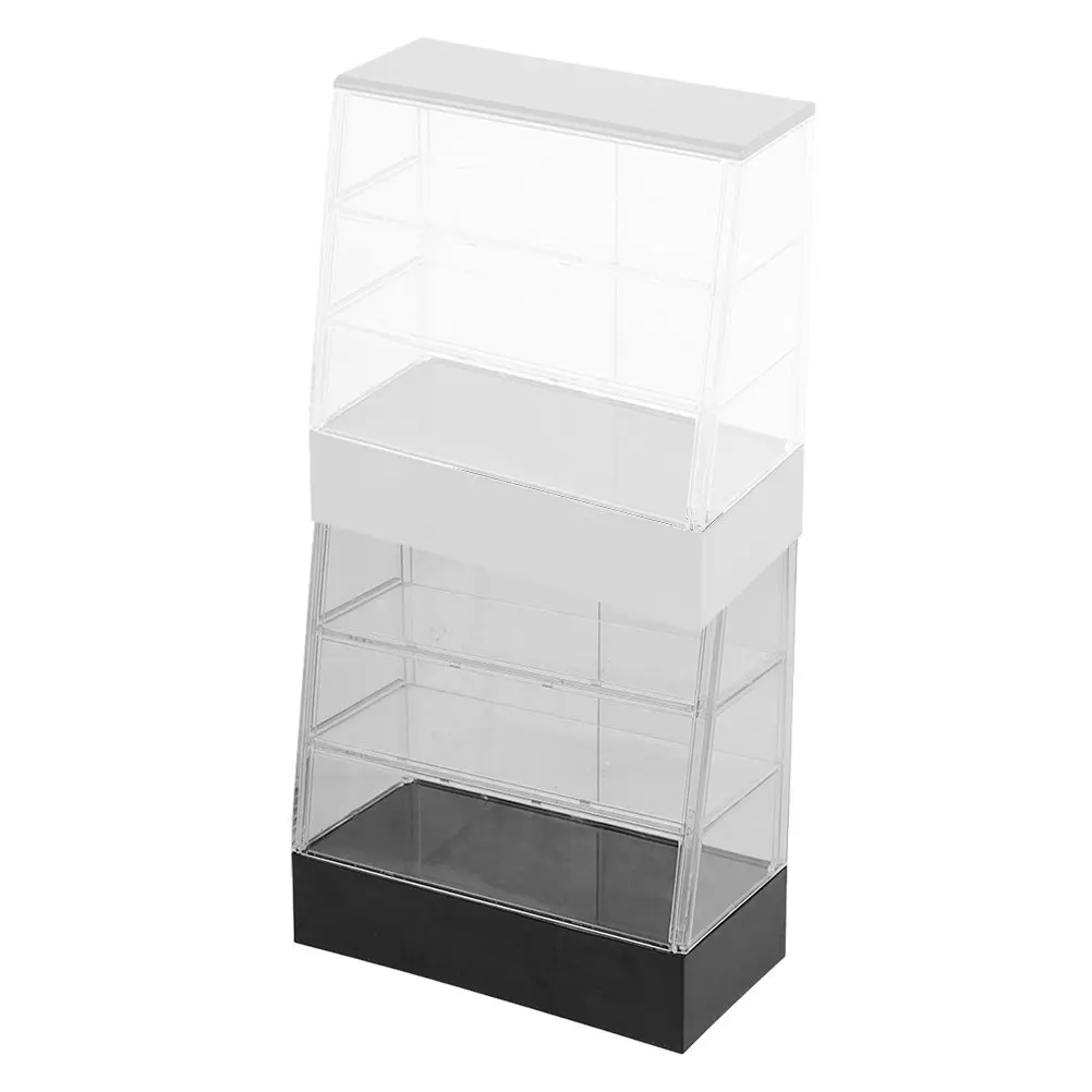 

2Pcs Mini Cake Display Cabinet for Dollhouse Decoration White Black Miniature Bakery Cabinet Realistic Dessert Shelf Dollhouse