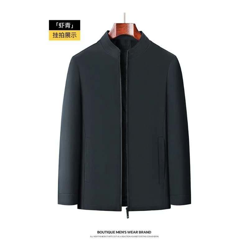 

Весенне-осенняя мужская куртка, новая модная брендовая модная замшевая флокированная куртка с лацканами