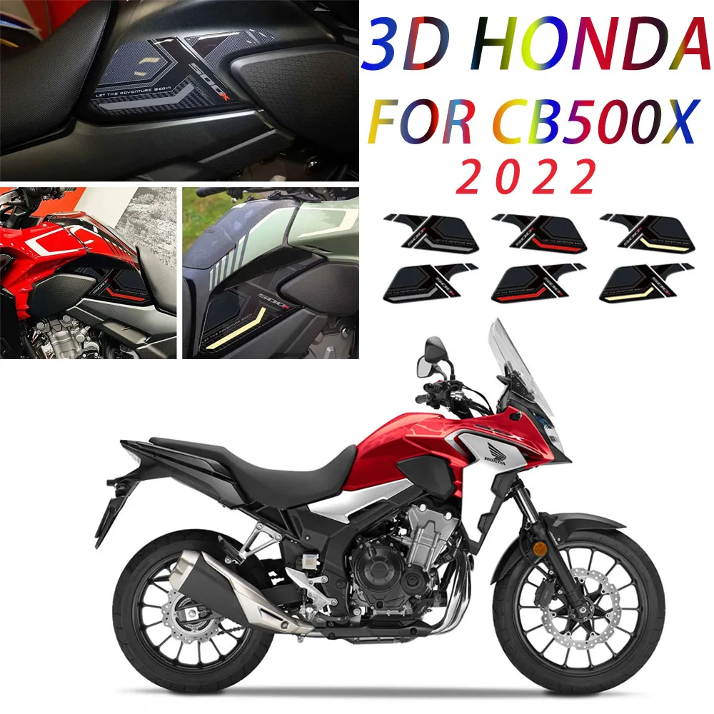 

3D Resin Motorcycle Tank Side Pad Sticker Waterproof Anti-scratch Protector for HONDA CB500X 2022