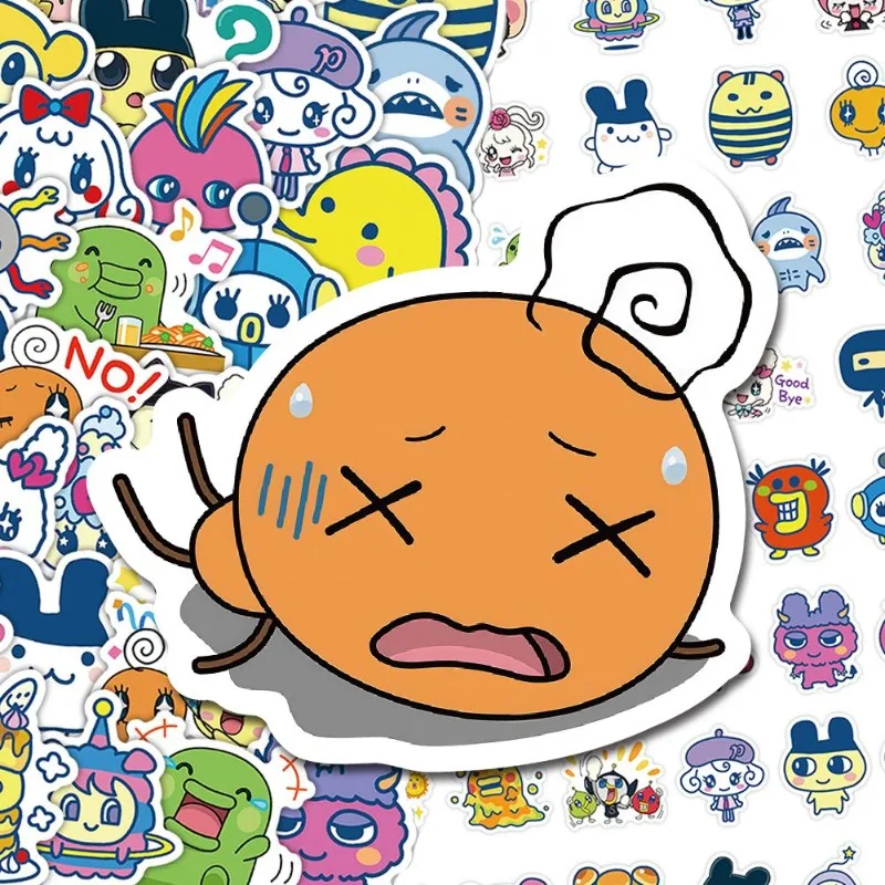 Japanese Tamagotchi Stickers Electronic Pet Mametchi Kuchipatchi Fun Graffiti Vinyl Decals for Water Bottle Laptop Phone Case view 4