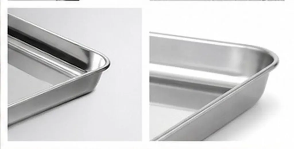 Stainless Steel Rectangle Platter High Shine Polished Kitchen Storage Tray for Home Restaurant Banquet Snack Food Serving Steak