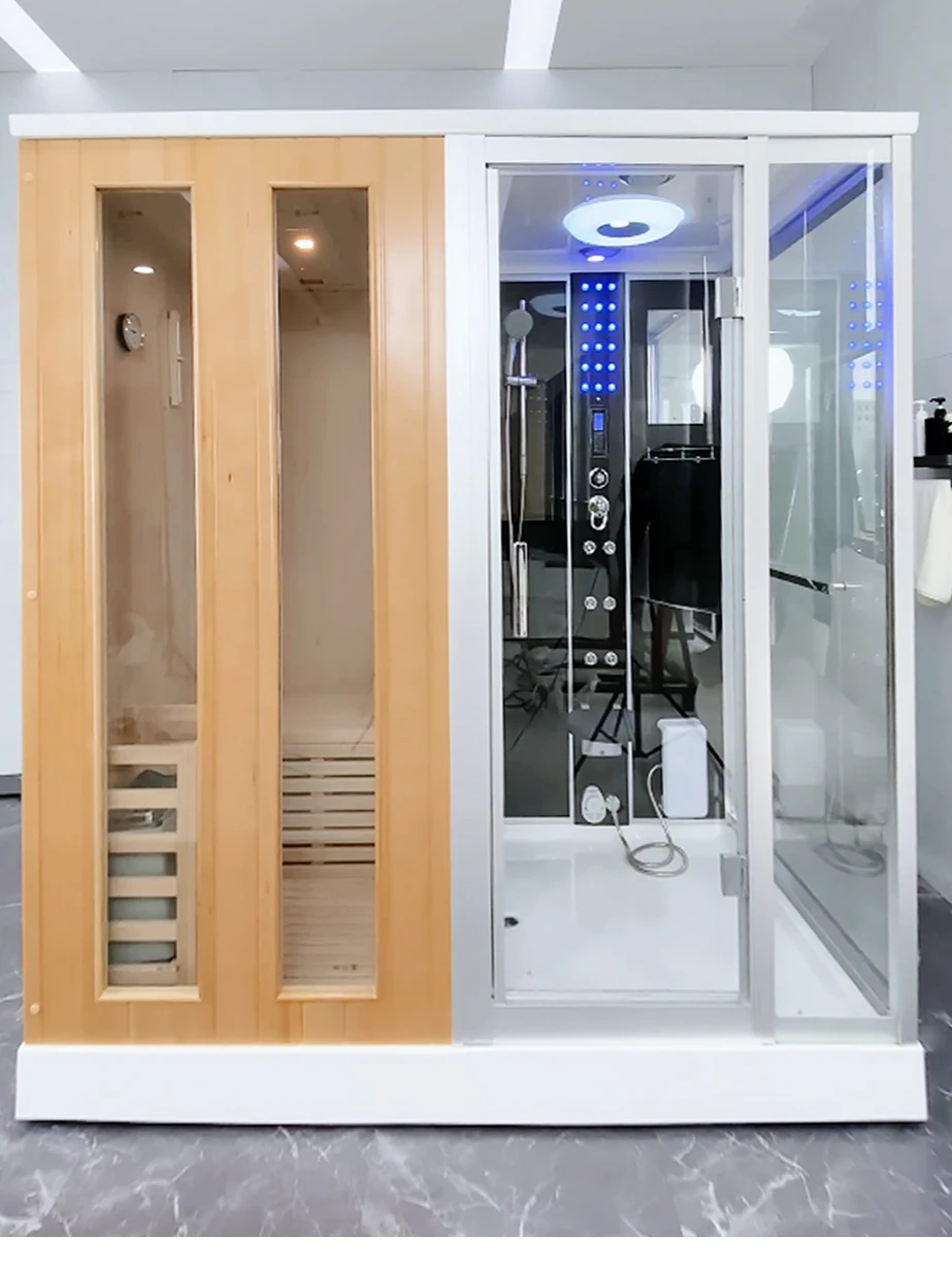 Integrated dry steam shower sauna, intelligent steam room, wet dry separation bathroom