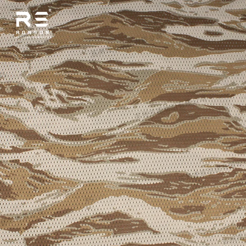 

MARPAT Tigerstripe Desert Camouflage Mesh 120gsm Light Weight Polyester Printed Mesh Fabric Soft for Tactical Face Mask Scarf