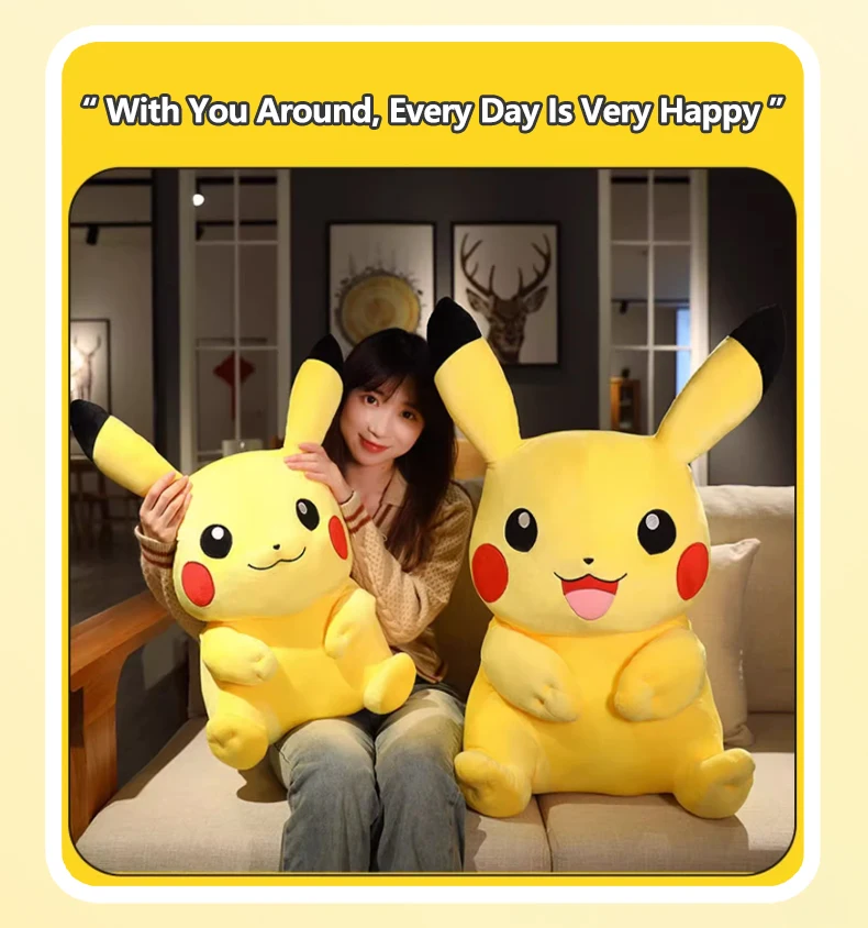 Pokemon Kawaii Pikachu Niedliche Stofftiere Hochwertiges Anime-Wurfkissen Geburtstag Weihnachtsgeschenk für Kinder Freunde Jungen Mädchen – Detail 8