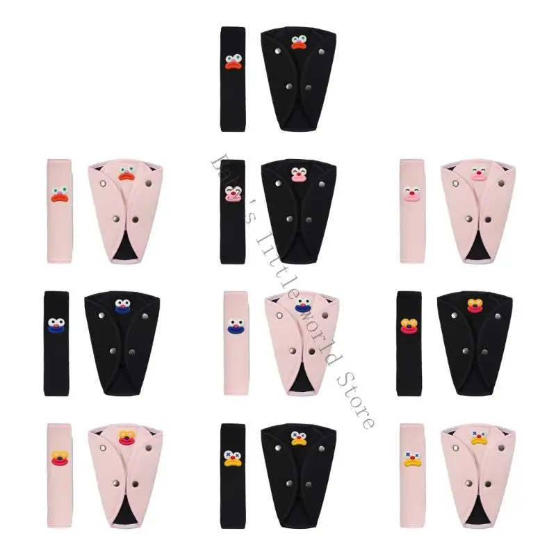 

Children's Safety Belt Cushion Set Comfortable Padding Shoulder & Belly Pad B2EB
