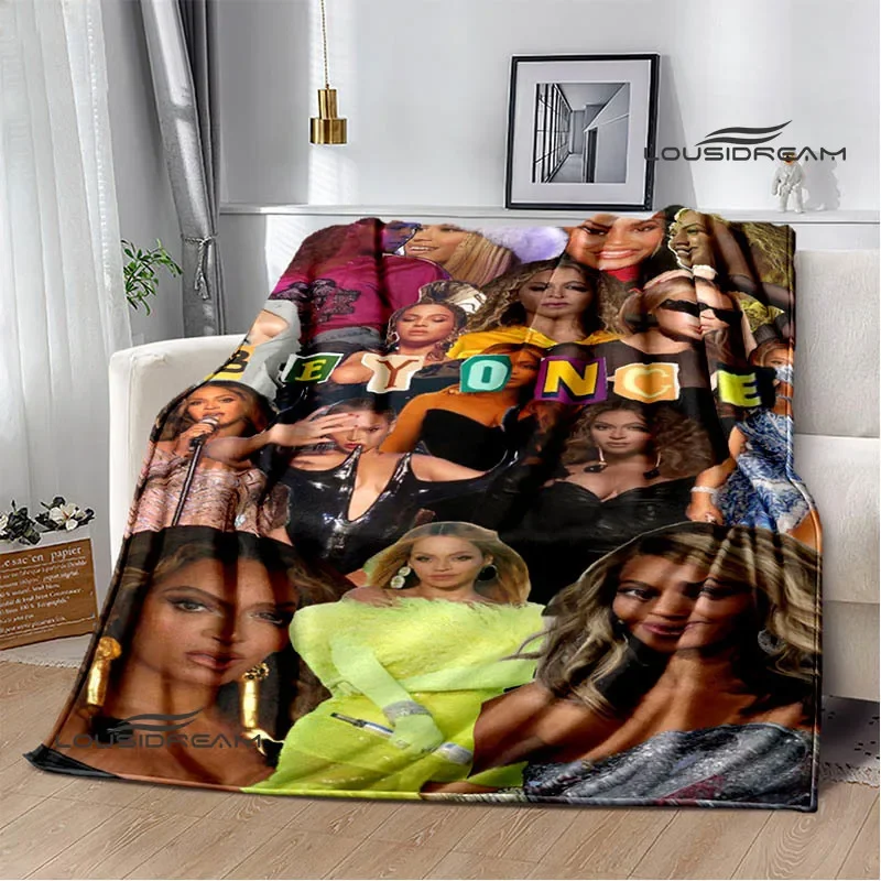 Beyonce Giselle Knowles Printed blanket Flannel Warm blanket Soft Cozy Blanket Sofa Bed Blanket Travel Blanket Birthday Gift