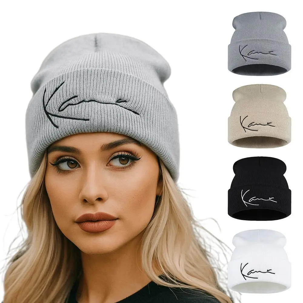 قبعة منسوجة بحروف صوفية عالية الجودة تحافظ على الدفء لحماية الأذن محبوكة بيني بونيه أكثر دفئًا للنساء/الرجال #1