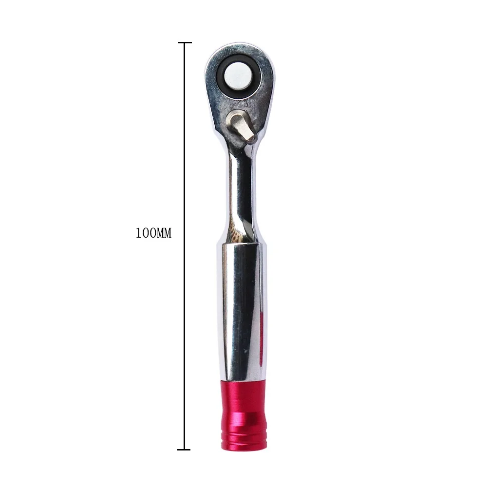 1/4 Inch Drive Mini Torque Ratchet Wrench with 85mm or 100mm Socket End Ideal for Tight Spaces