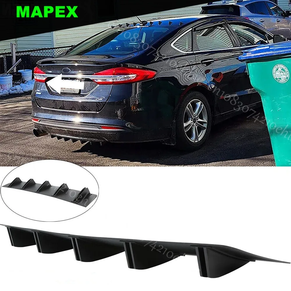 For Ford Fusion Focus Mustang Rear Lip Bumper Diffuser Shark Fin Spoiler Wing