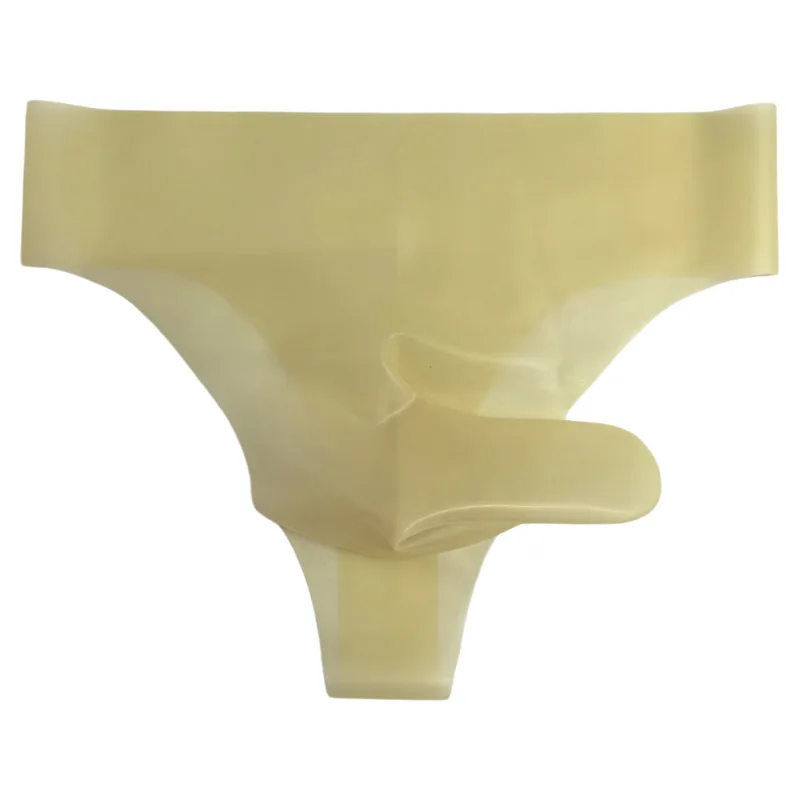 

Men Sexy Thong Elephant Trunks Underwear Latex Leather Underpants Seamless Lingerie JJ Sleeve G-string Gay Erotic Male Panties