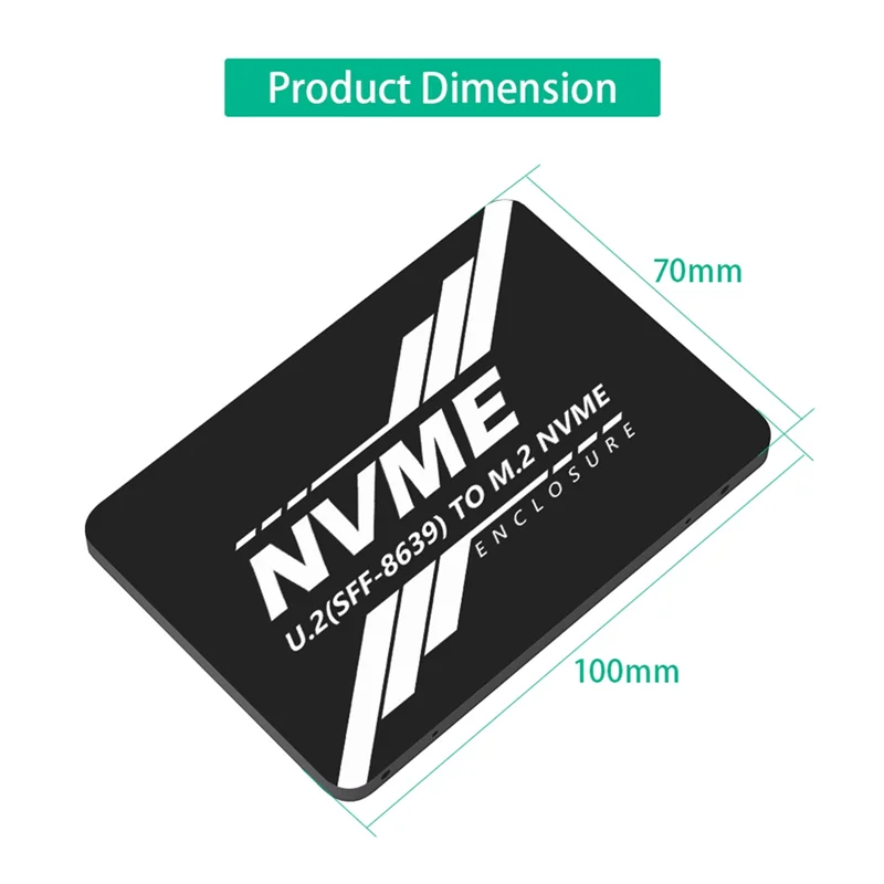2 en 1 M.2 NVME PCI-E / NGFF SATA SSD a U.2 SFF-8639 Combo adaptador repuestos para PC de escritorio-POS