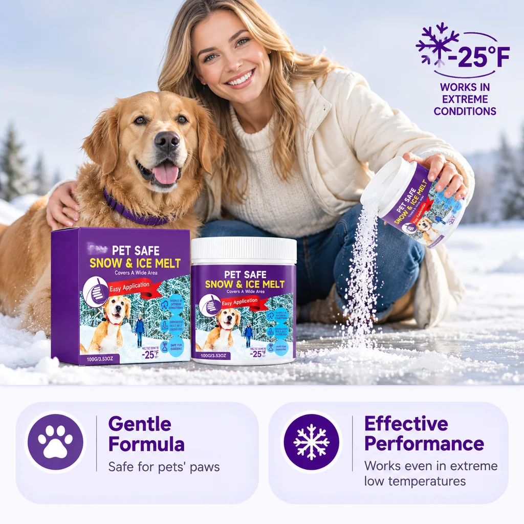 Pet Safe Ice Snow Melter Winter Anti-Slip Remove Outdoor Ice For Yard Walkway Patio Snow Thawing Non-Irritant Deicing Granules
