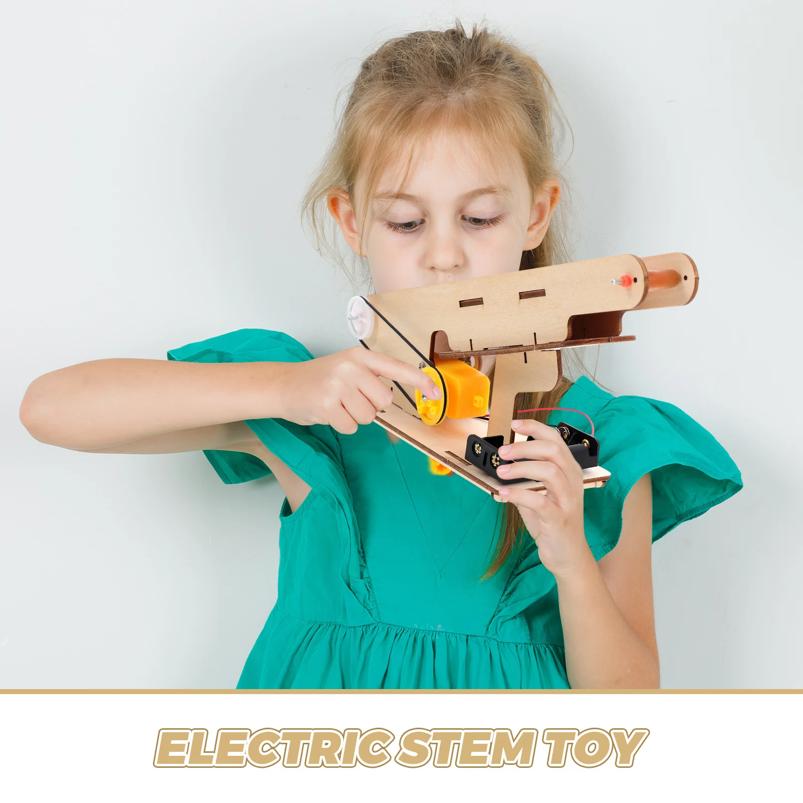 電動コンベヤーステムキット子供用 DIY 物理教育ビルディング実験ビルディング科学教育木製パズル