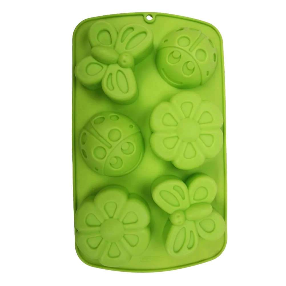 

Silicone Cake Nonstick Baking Candy Mold Ladybug Flower Silicone Candy Moulds Shape Chocolate Soap DIY Pudding Jelly