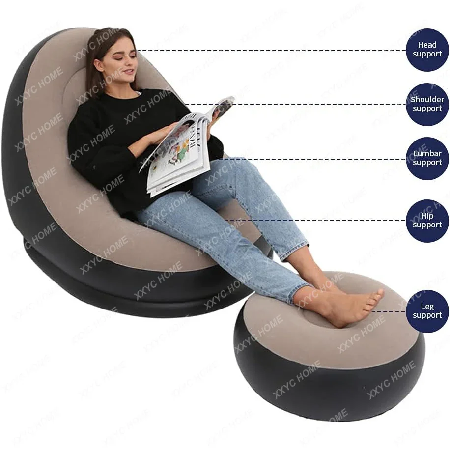 Puf Lazy para sala de estar, sofás sin relleno, tumbona, asiento, PUF, Tatami, cama inflable de alta calidad