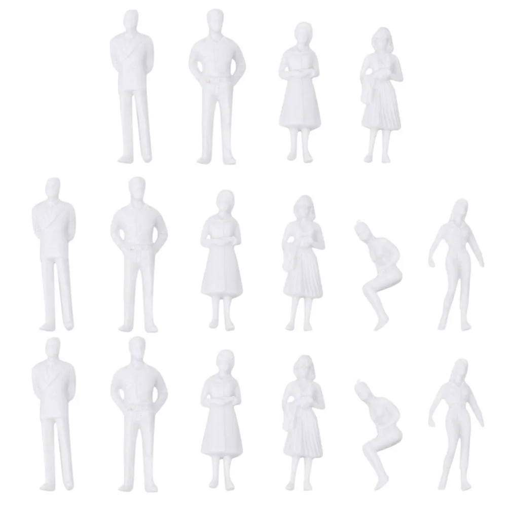 30 pezzi tavolo di sabbia bianco cattivo giocattolo modelli in miniatura persone layout figure in plastica per paesaggio bambino realistico