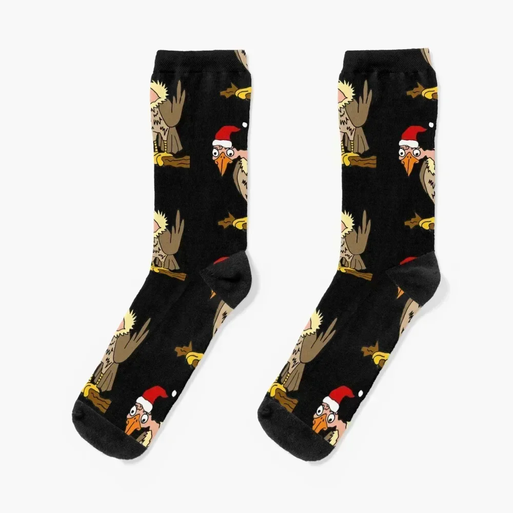 

Funny Old Buzzard Christmas Cartoon Socks Wholesale hiphop Stockings man hockey Girl'S Socks Men's