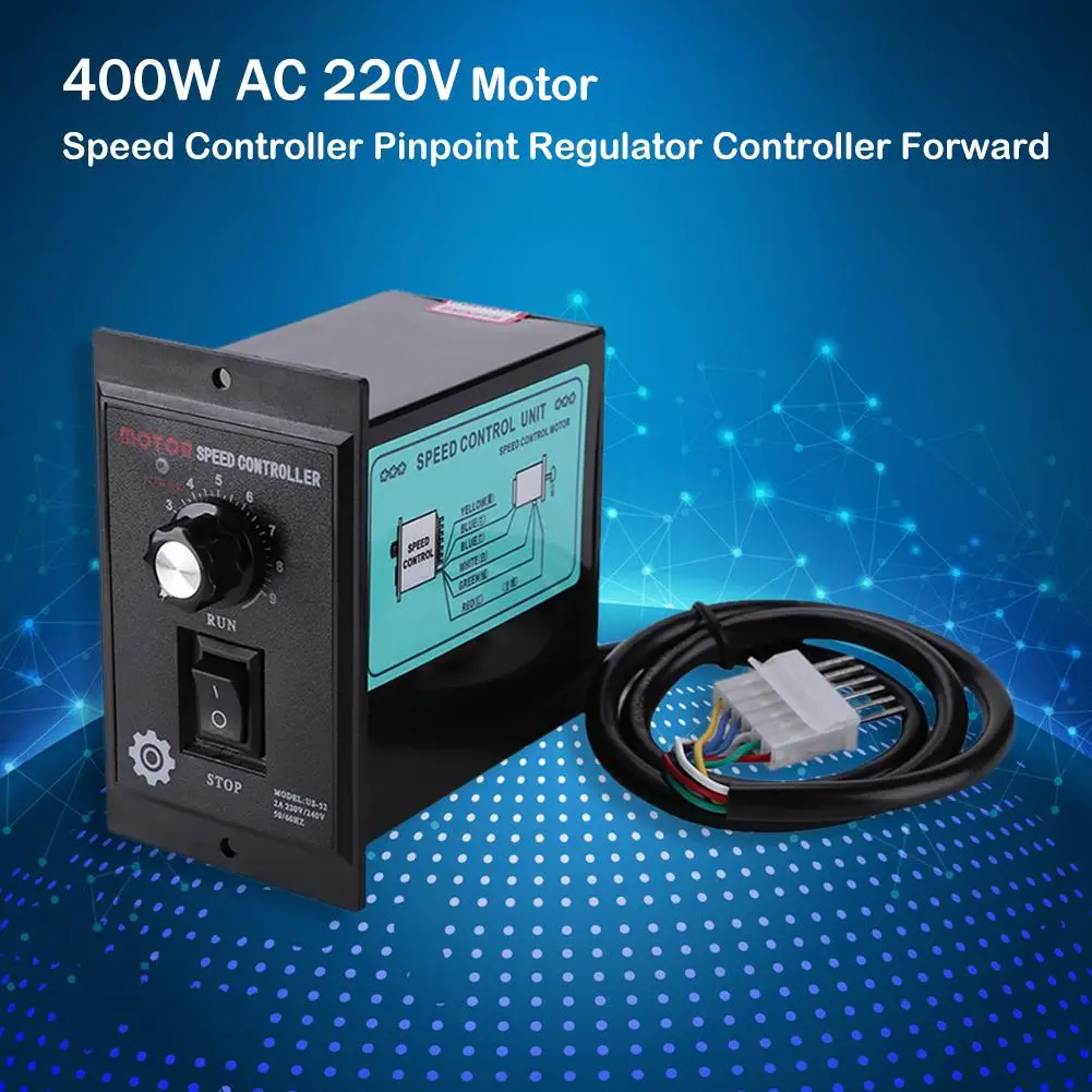 

400W AC 220V 50/60HZ Motor Speed Controller Pinpoint Regulator Controller Forward and Backward Motor Accessories