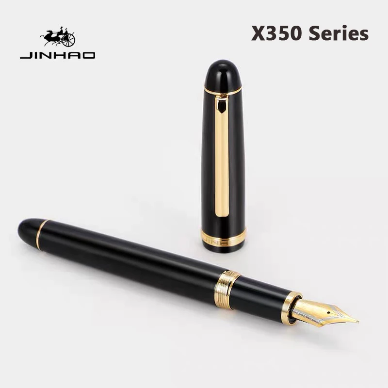 

Jinhao X350 Fountain Pen Black Gold Clip Luxury Pens M/F/EF Nib Writing ink Pens Office Business School Stationery Supplies