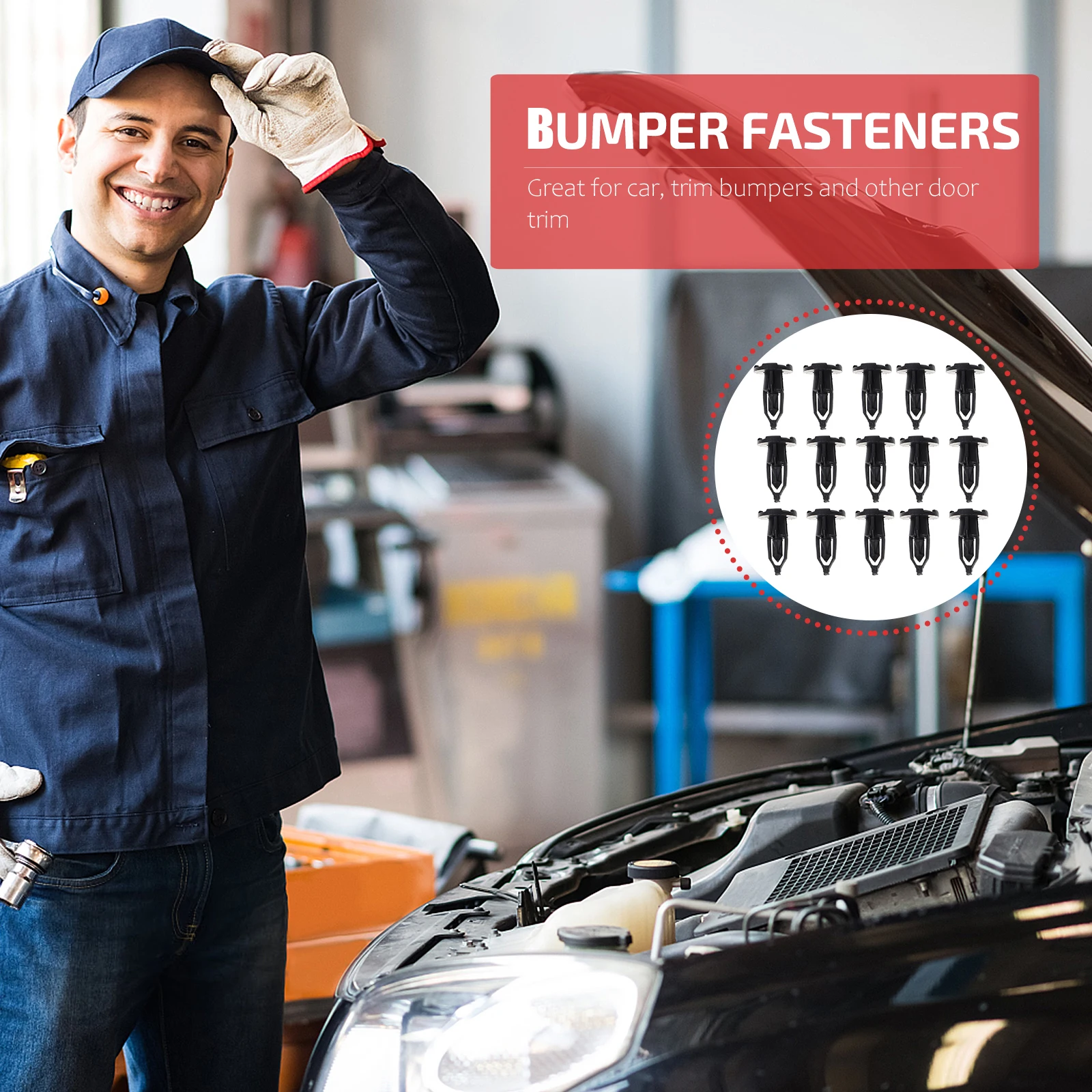 

50 PCS Bumper Fasteners Push Retainer Kit Automotive Nylon Rivets