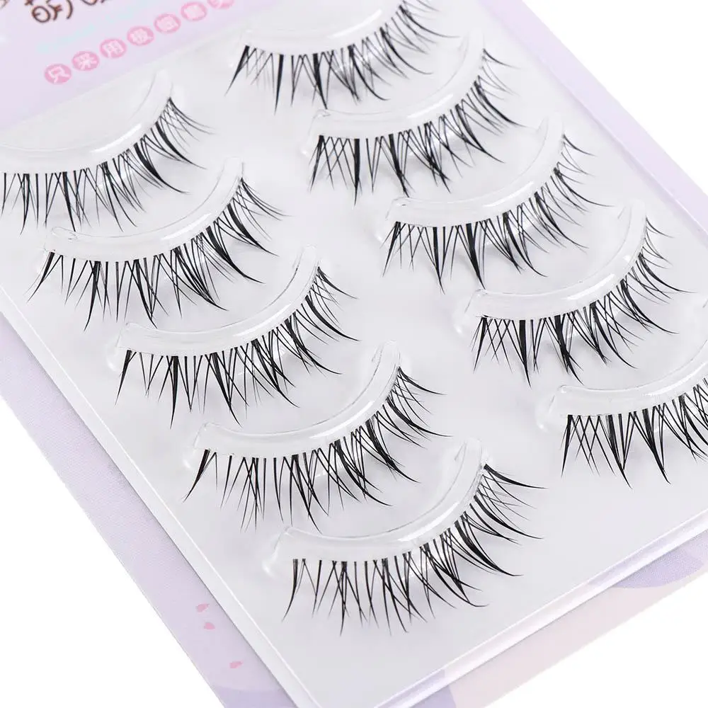 

Extension Korean Lower Eyelashes Fishtail Wispy Long Makeup Tools Full Strip Eyelash Manga Lashes Fairy False Eyelashes