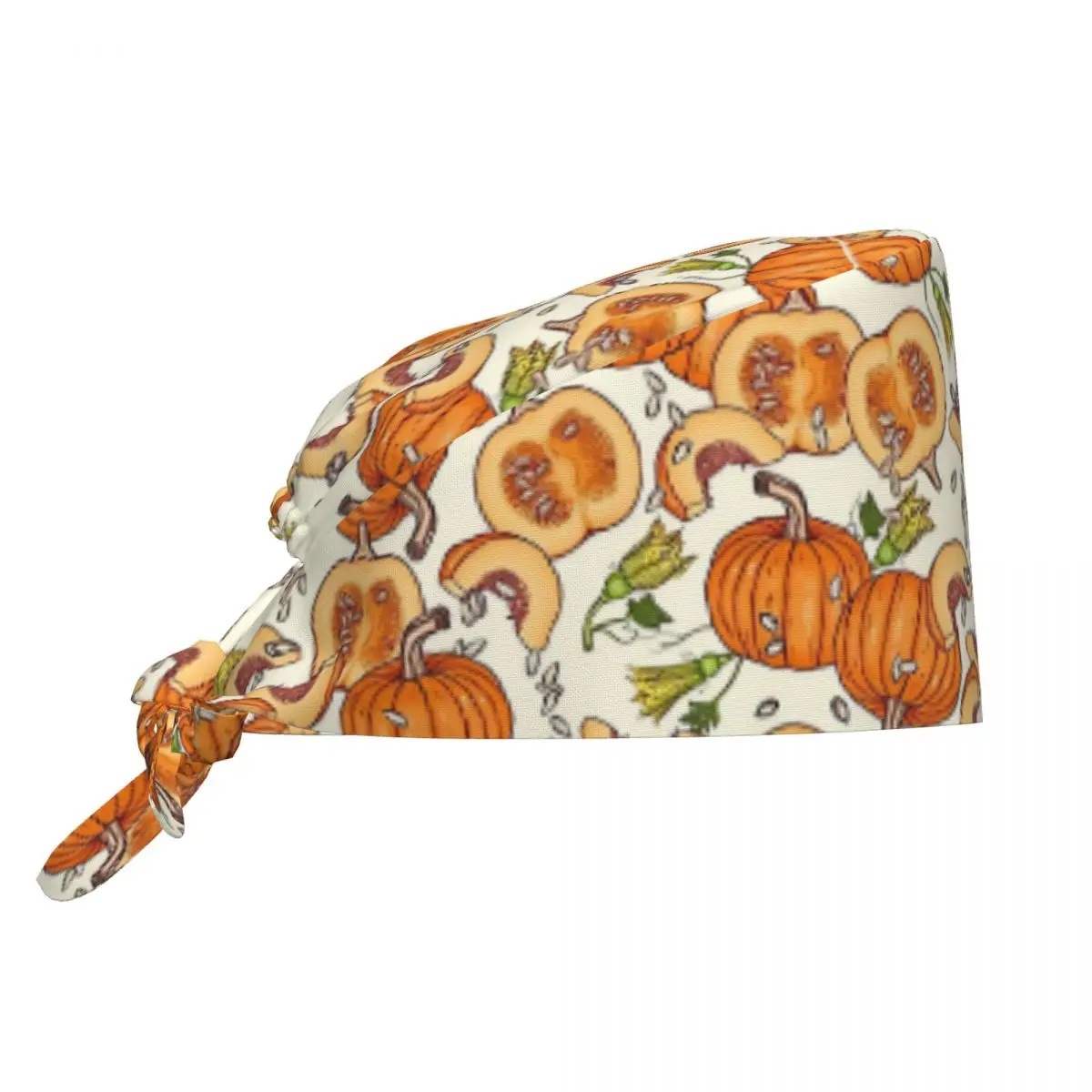 

Lucky Autumn Pumpkin Hospita Medical Nursing Surgical Caps Farming Lab Doctor Spa Working Caps Hat Vintage Men Women Scrubs Cap
