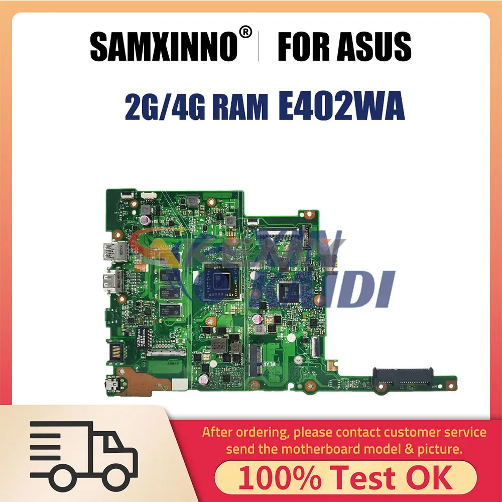 

E402WA Laptop Motherboard For ASUS VivoBook E402YA E402WAS E402W Mainboard with E1-6010 E2-6110 E2-7015 2G4G RAM 0G32G64G SSD