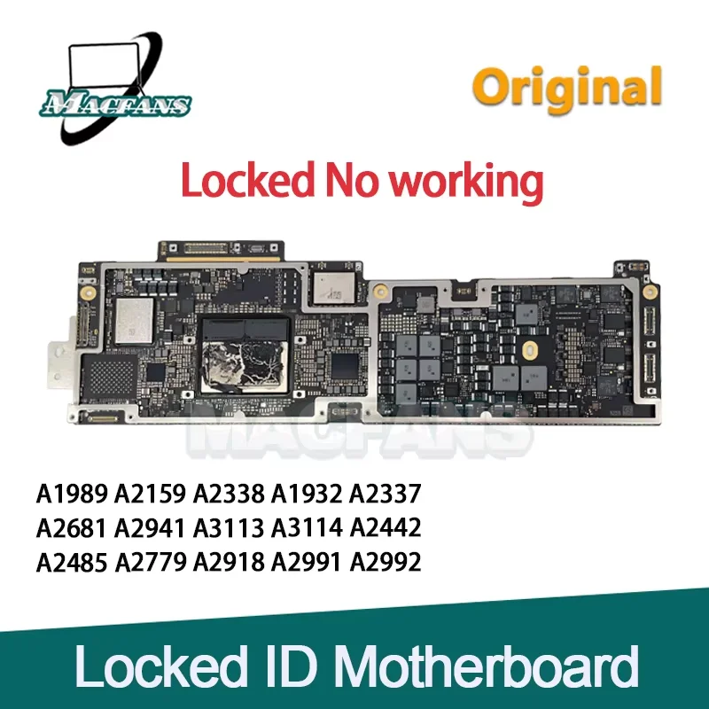 Original Locked ID Board For MacBook A2337 A2338 A2681 A2941 A2442 A2485 A3113 A3114 A2992 A2991 donor board Repair Replacement