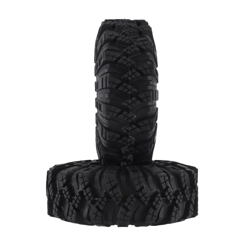 

Superior Quality-4PCS 62Mm 1.0 Inch Wheel Tires Soft Mud Terrain Rubber Tyres For 1/24 RC Crawler Car Axial SCX24 Gladiator Bron