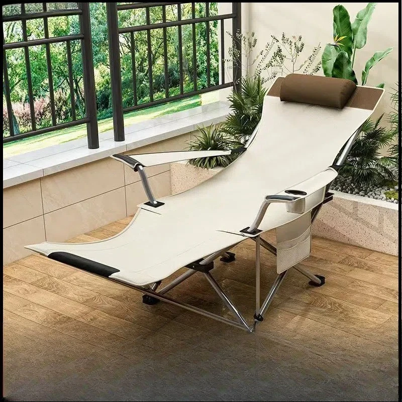 

Portable 5 Position Adjustable Folding Chair Bed High Carbon Steel Oxford Fabric Reclining Seat For Camping Fishing Beach