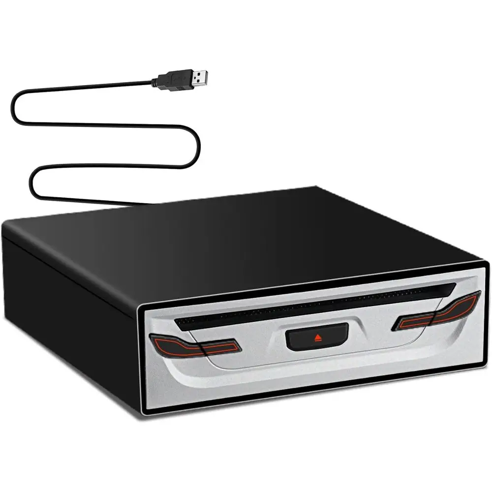 

Универсальный USB-привод для компакт-дисков для портативного воспроизведения аудио, совместим с Android 4.4+, телевизорами, ноутбуками и настольными компьютерами, простое подключение и использование (Plug & Play)