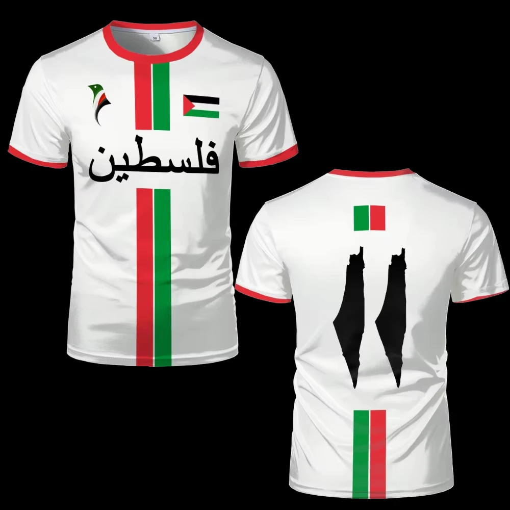 2026 New Palestine Football T-shirts Summer Men's and Women Palestinian Jersey Gaza Kid's Tees Wholesale Unisex Family Kids Tees