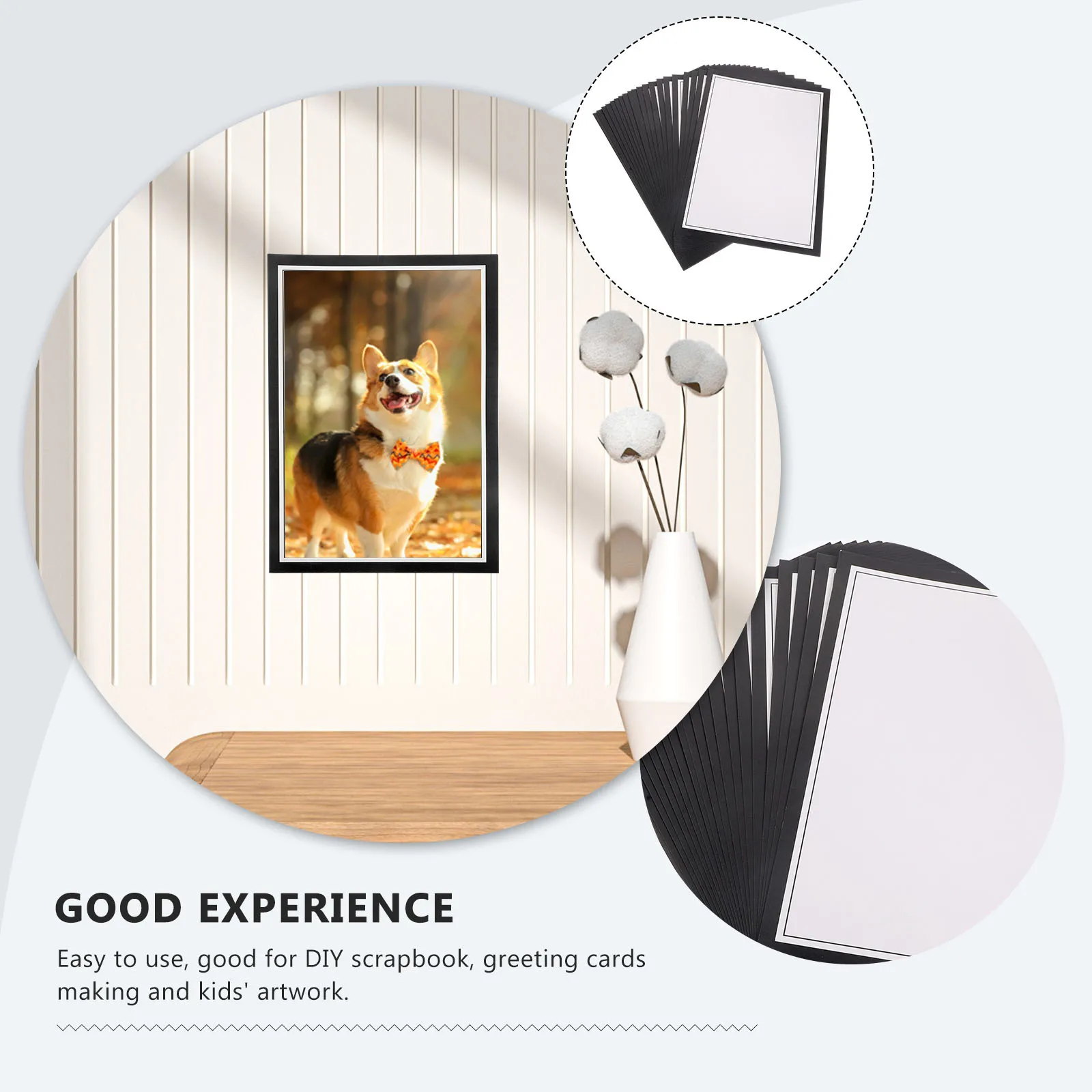 

20Pcs Thickened Art Cardstock Paper Smooth Edges for DIY Painting Blank Drawing Paper for Crafts Greeting Cards Scrapbook