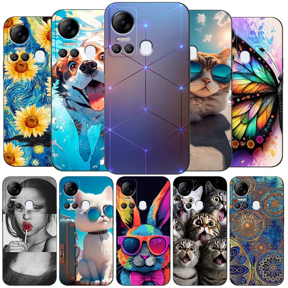 Case For ITEL VISION 5 S18 Silicon Phone Back Cover black tpu case Cute Cool Style