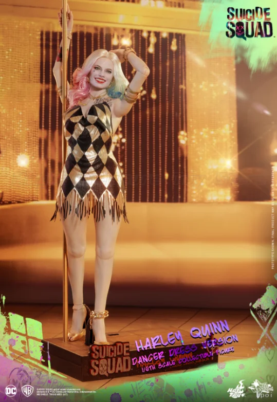 【In Stock】Hot Toys MMS439 X Task Force Harley Quinn (gold Dance Version) 1/ 6 Action Figure Ornament Gift