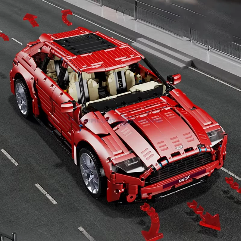 TGL T5024B MOC Technical Super Sport Red Suv Car Martin DBX Building Blocks Bricks Puzzle Assembly Toys Christmas Gifts For Kids