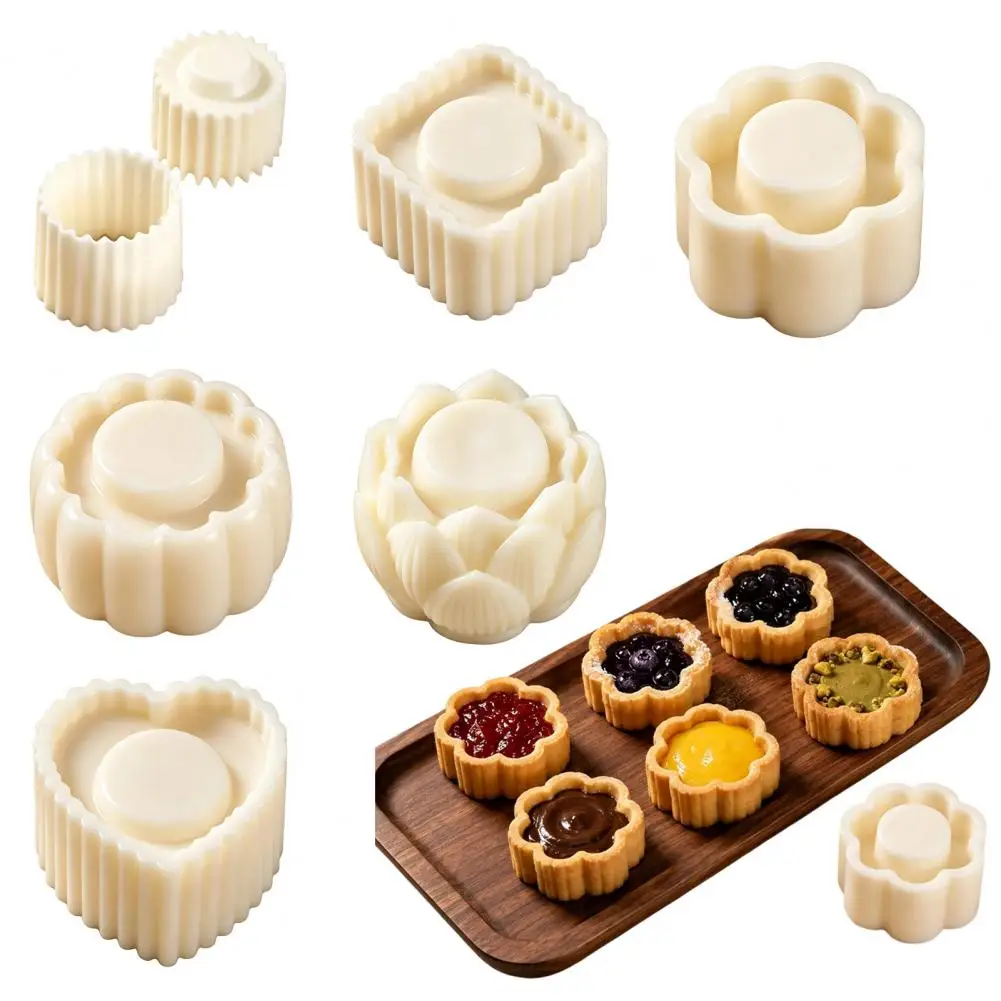 Pastry Mold Stamp Mooncake Mold Pastry Cake Decorating Tool Hand Pressure Home Diy Baking Mold Detachable Easy Cleaning