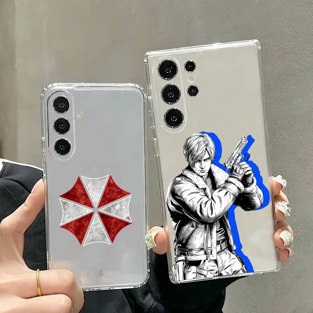 G-Game Resident Evil Video Luxury Phone Case For Samsung S25,S24,S21,S22,S23,S30,Ultra,S20,Plus,Fe Transparent Cover