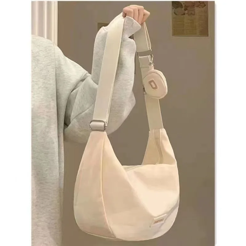 Tide Bag Primavera y verano Bolso de bola de masa literaria Mori Bolso de hombro tipo bandolera de gran clase