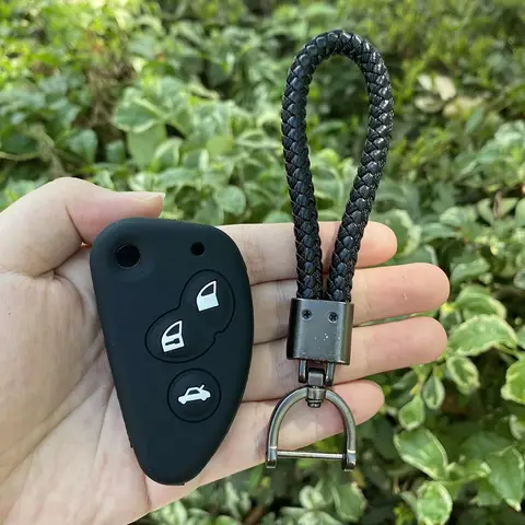 2 3 Buttons Silicone Car Key Cover Case Protect Skin Shell Holder for Alfa Romeo Gt 147 156 166 JTD TS Folding Remote Keychain alfa romeo 147 jtd buy - №8
