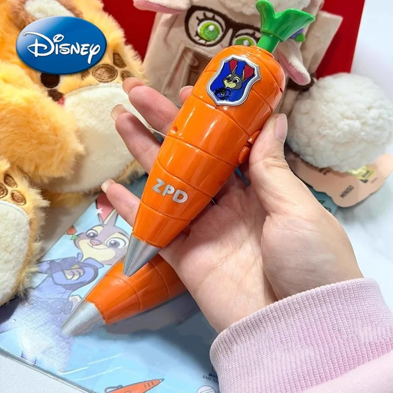 

Disney Zootopia 2 Voice Recorder Pen Carrot Shape Can Write Ballpoint Pen Cartoon Anime Figures Judy Nick Student Gifts Kid Toys