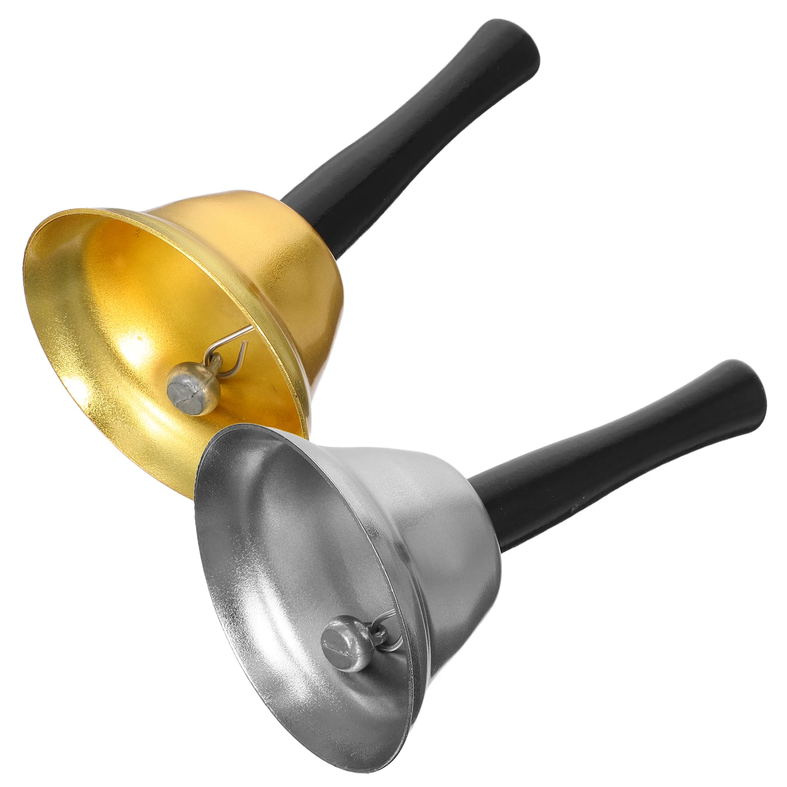 

2 .5Cm Bell Polished Lightweight With Black Wooden Handle For Christmas Decoration Party Home Hotel Use